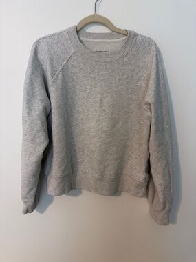 Abercrombie & Fitch Heather Light Gray Pullover Sweatshirt